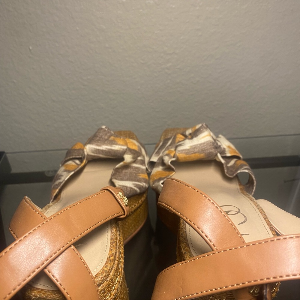 SAM EDELMAN Stylish Brown Platform Sandals - Picture 6 of 9